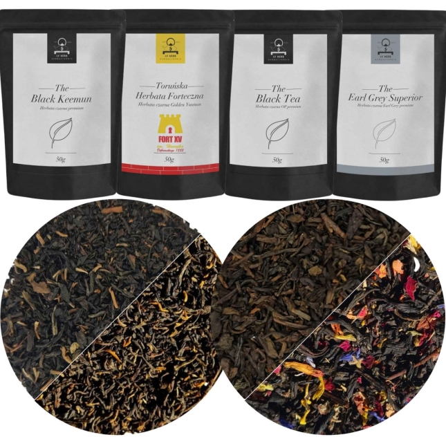Zestaw Herbat Czarnych Premium - Zestaw "Black Collection" - Herbaty Liściaste Premium 4x50g