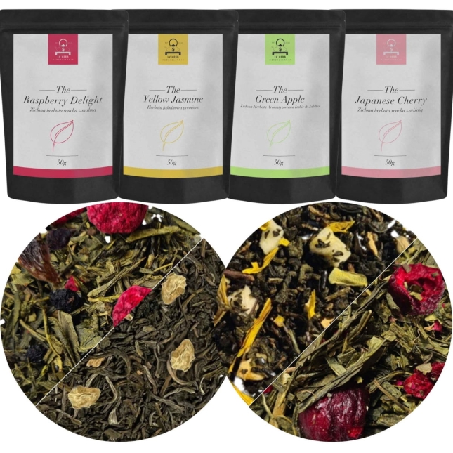 Zestaw Herbat Bestsellerowych – ULUBIENICE – Herbaty Liściaste Premium 4x50g