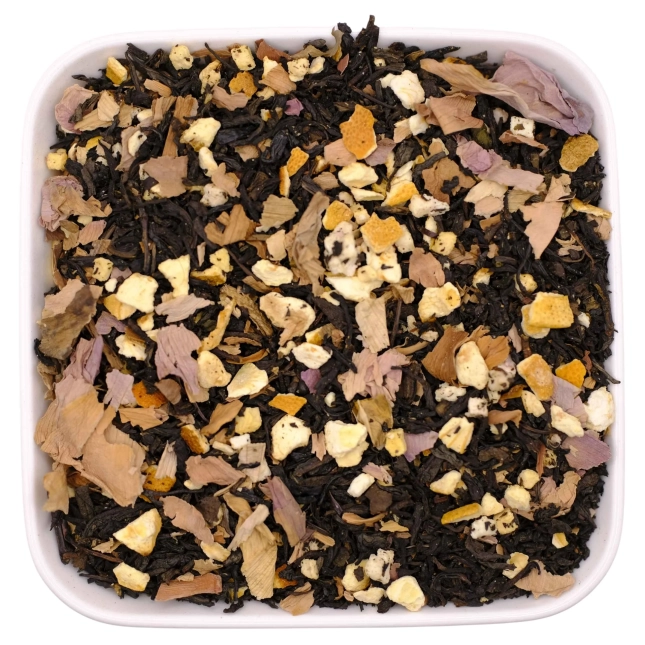 mieszanka czarnej herbaty z dodatkiem brzoskwini, róży, lotosu oraz grejpfruta 50 g