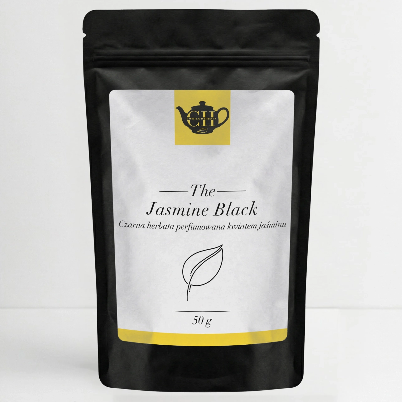 Czarny doypack premium herbaty liściastej czarnej 50 g - Jasmine Black