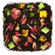 liście czarnej Herbaty liściastastej z truskawką, pomelo i marakują 50 g - Wonderland