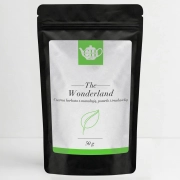 czarny doypack z Czarna Herbata liściasta z truskawką, pomelo i marakują 50 g - Wonderland