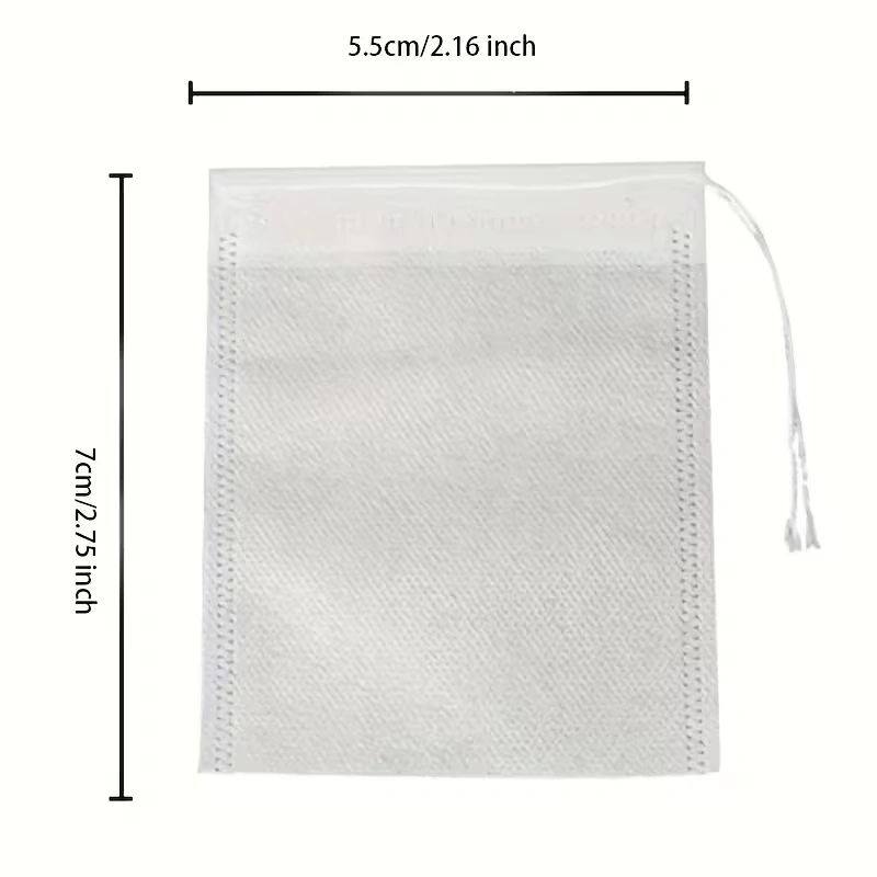Woreczki do zaparzania herbaty, kawy i ziół 100 szt – filtr 5,5 × 7 cm