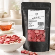 Truskawka liofilizowana plastry 100 g – 100% owoc bez dodatku cukru wykorzystanie produktu