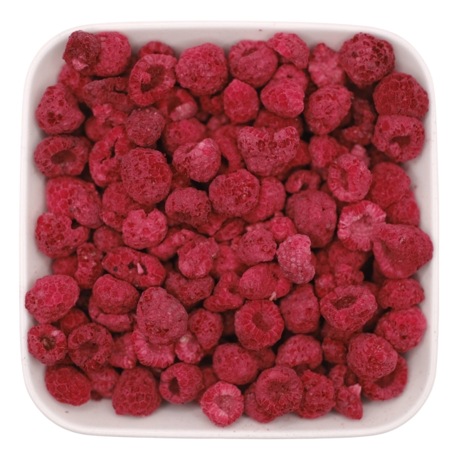 Malina liofilizowana cały owoc 100 g – 100% malina bez dodatku cukru