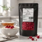 Malina liofilizowana cały owoc 100 g – 100% malina bez dodatku cukru wykorzystanie produktu