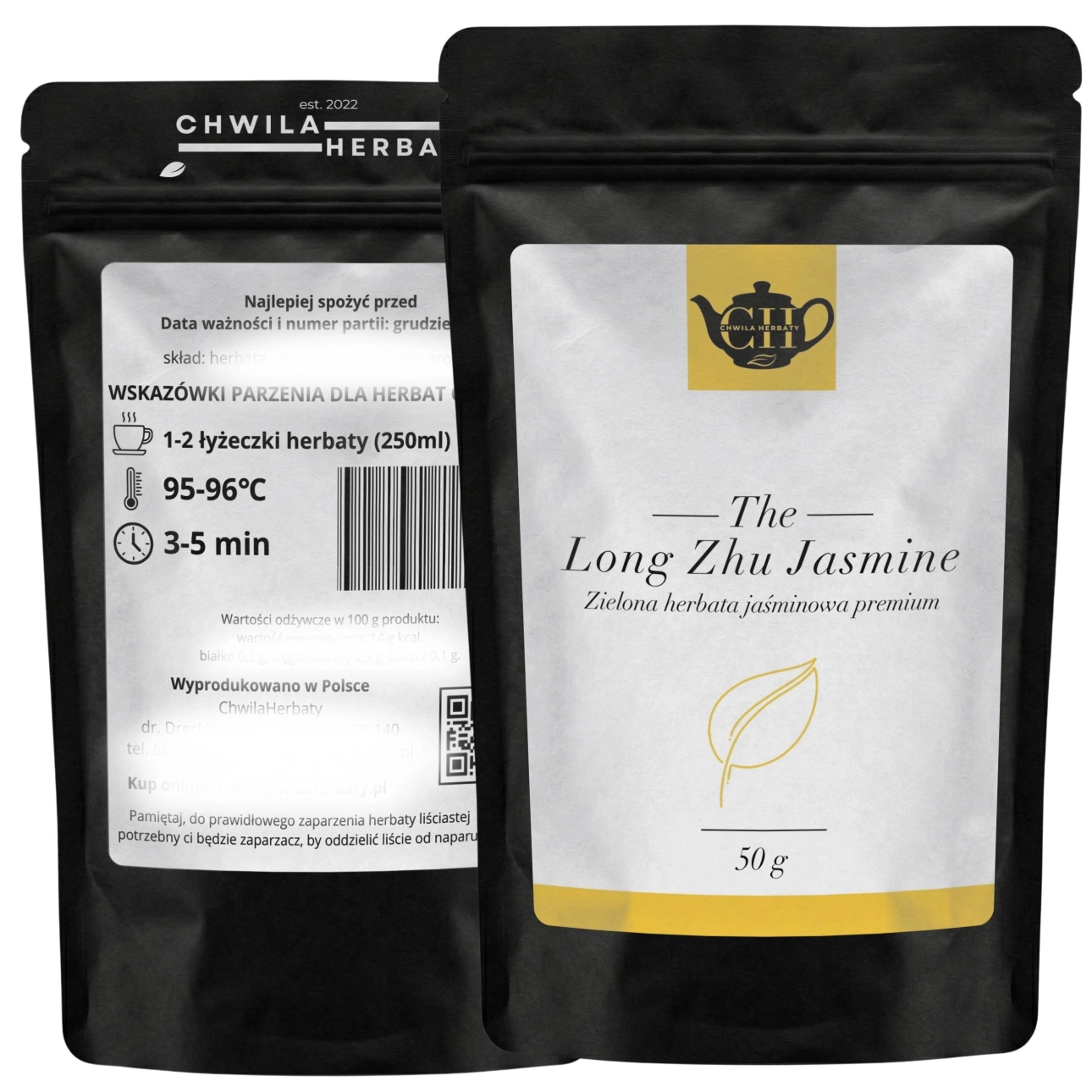 Long Zhu Jasmine – zielona herbata jaśminowa Dragon Pearls 50 g