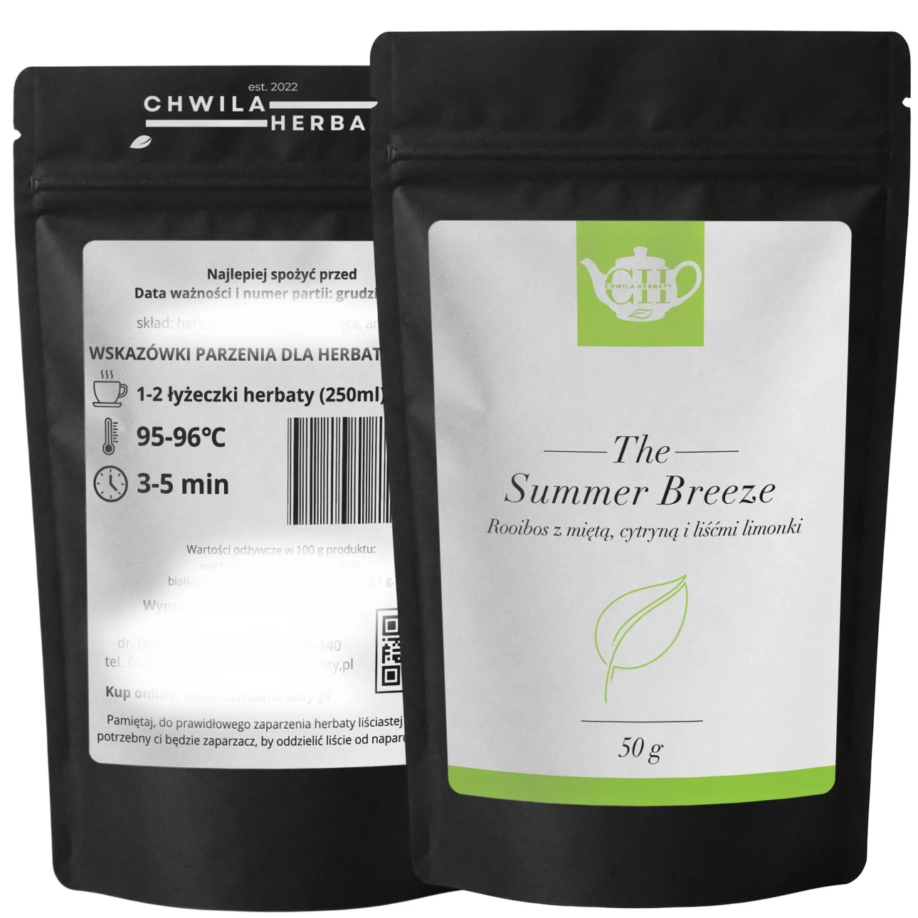 Summer Breeze Letnia Bryza 50 g – rooibos w czarnym doypacku ChwilaHerbaty