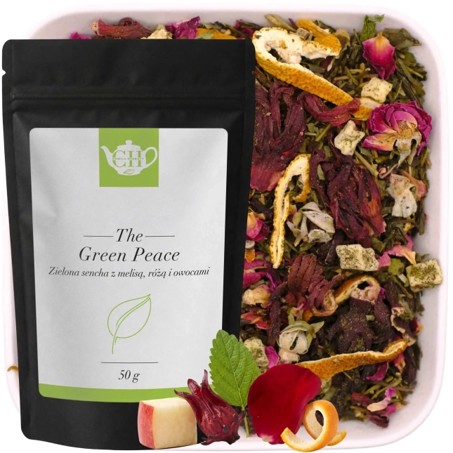 Herbatka ziołowa z melisą, jabłkiem i hibiskusem 50 g - Green Peace