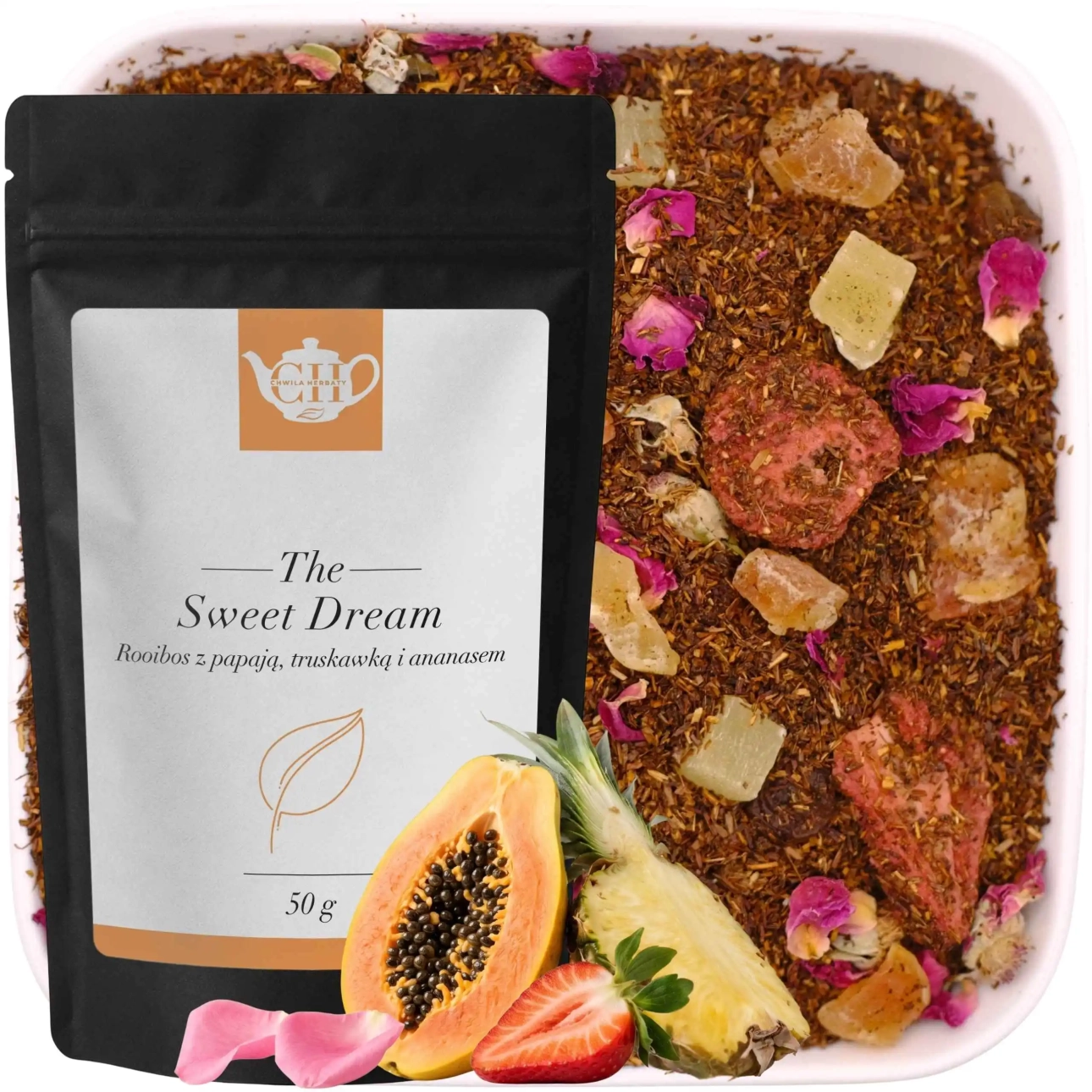 Rooibos z papają, truskawką i ananasem 50 g - Sweet Dream