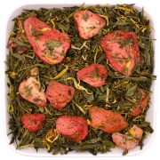 Japońska Sencha z truskawką i nagietkiem 50 g – Strawberry Sencha