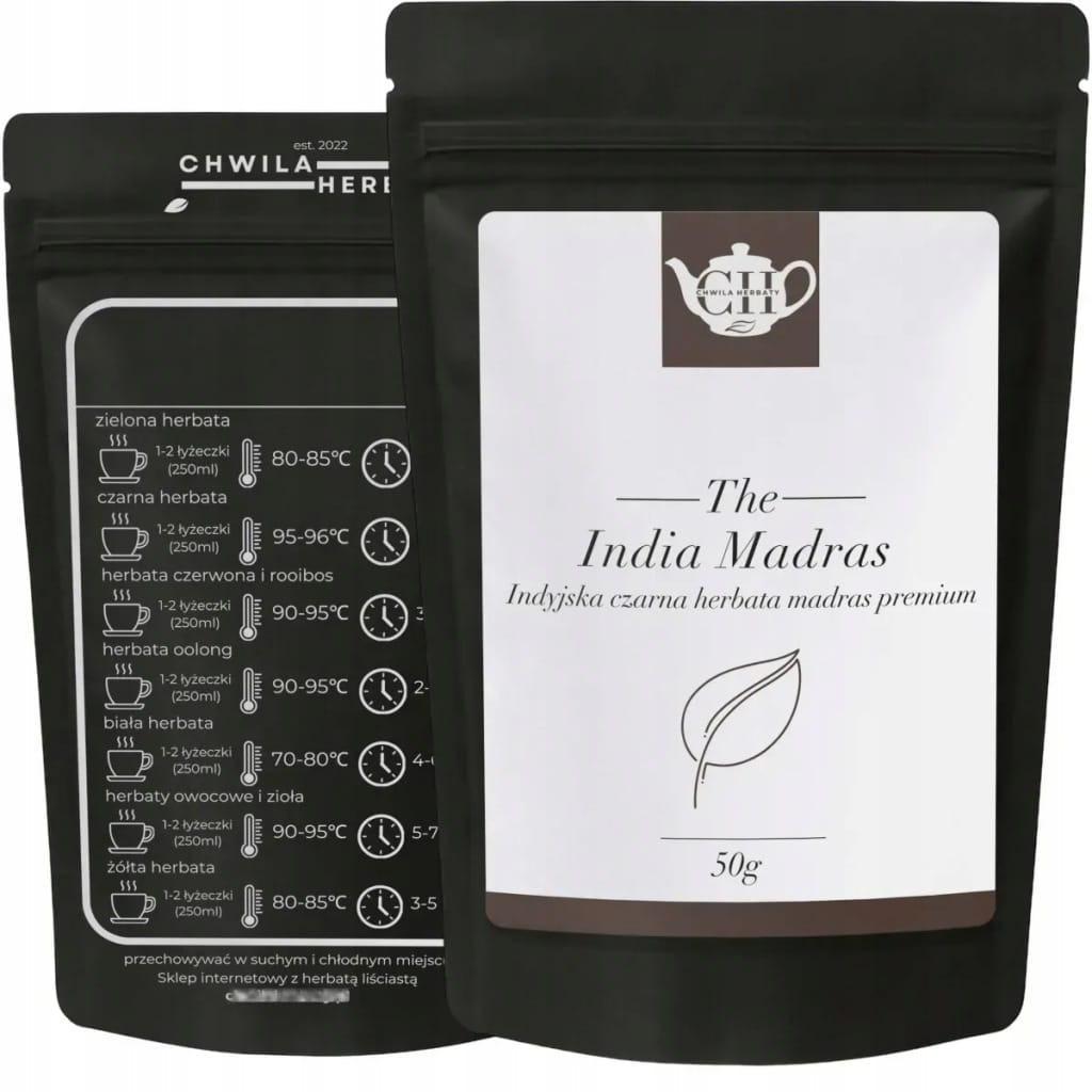 Klasyczna indyjska czarna herbata liściasta 50 g - India Madras