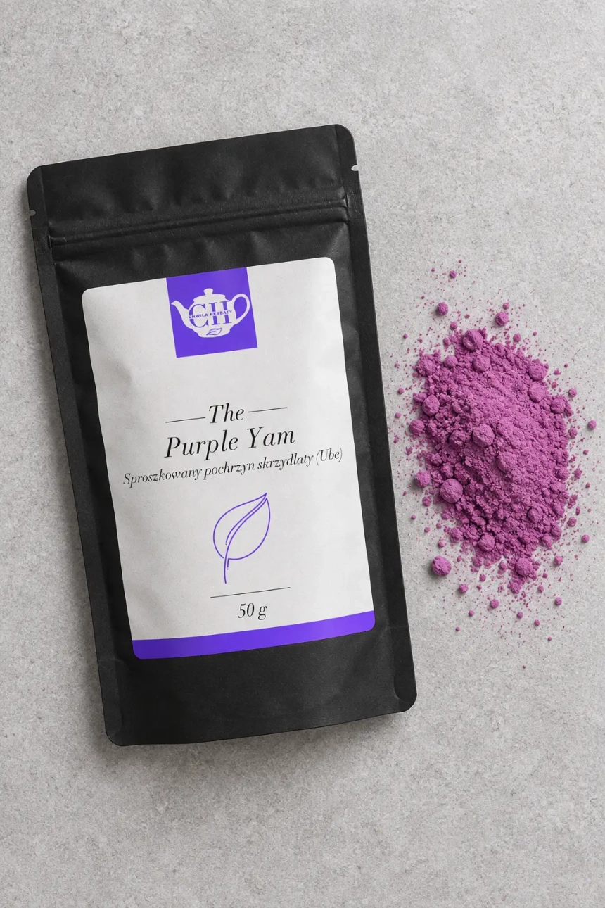 Pochrzyn Skrzydlaty UBE 50 g – 100% proszek do deserów i napojów, Purple Yam