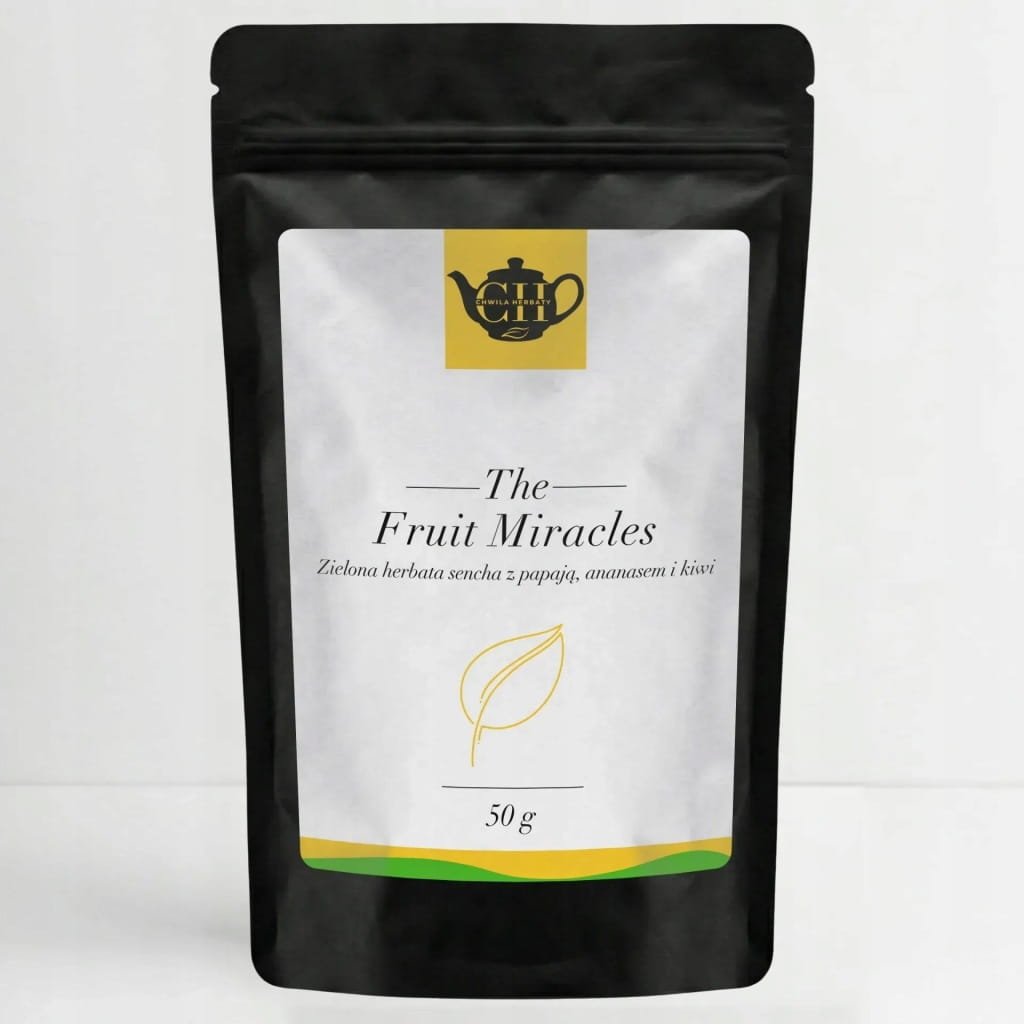 Japońska zielona herbata Sencha z papają, ananasem i kiwi 50 g - Fruit Miracles