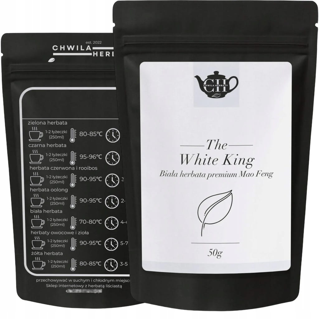 Klasyczna biała herbata liściasta Mao Feng 50 g – White King