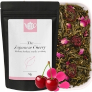 Japońska zielona herbata liściasta Sencha z wiśnią i różą 50 g - Japońska Wiśnia