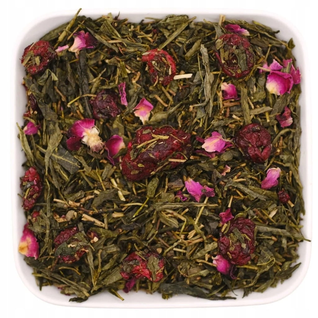 Japońska zielona herbata liściasta Sencha z wiśnią i różą 50 g - Japońska Wiśnia