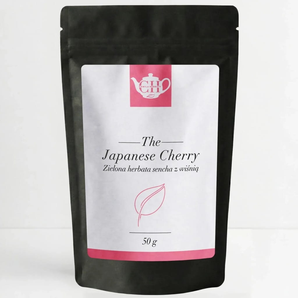 Japońska zielona herbata liściasta Sencha z wiśnią i różą 50 g - Japońska Wiśnia