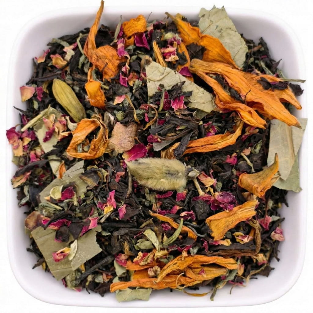 Mieszanka czarnej i zielonej herbaty ze skórką granatu 50 g - Słoneczne Lato