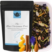 Herbata oolong z pomarańczą, migdałem, klitorią i cynamonem 50 g - Niebieska Choinka