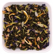 Herbata oolong z pomarańczą, migdałem, klitorią i cynamonem 50 g - Niebieska Choinka