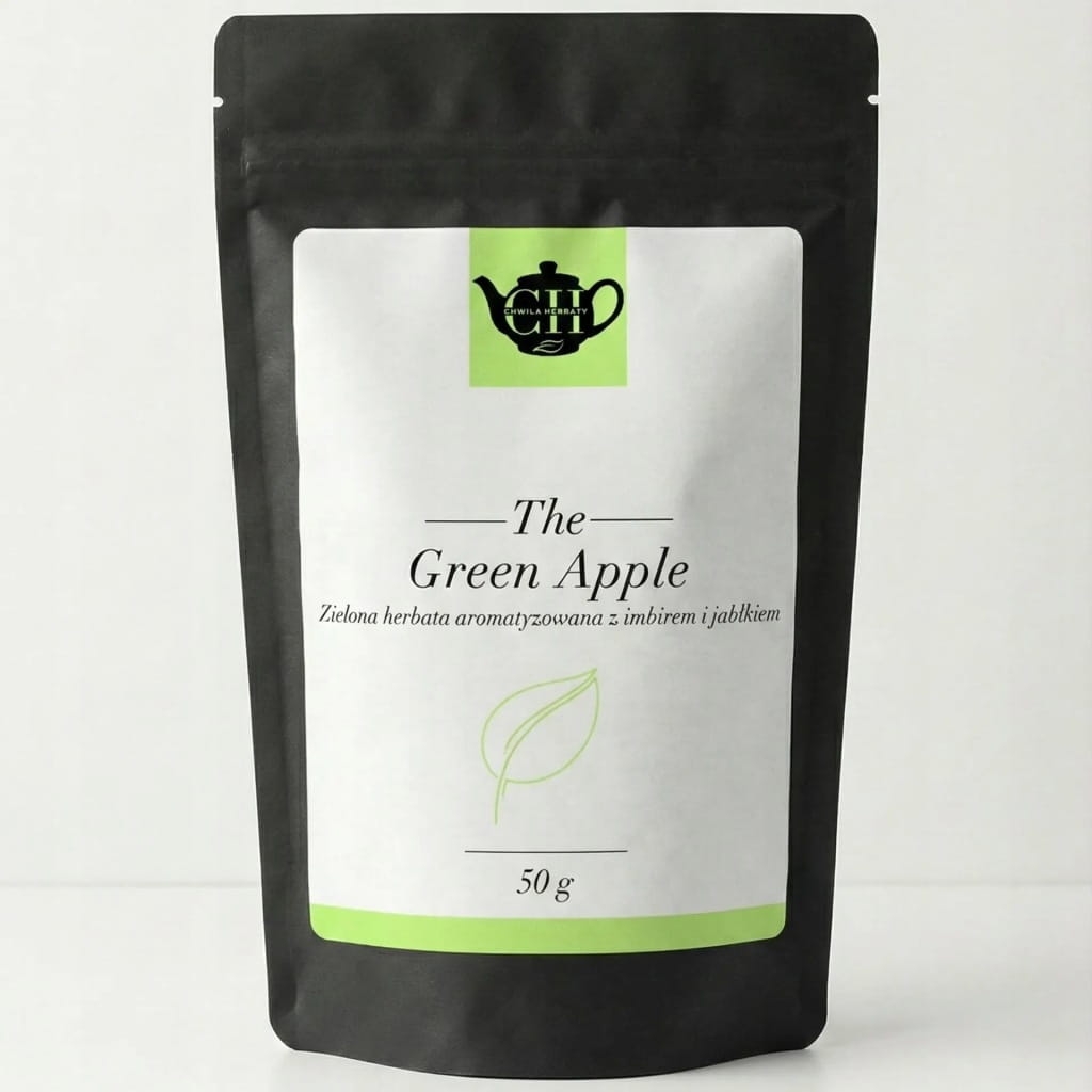 Japońska zielona herbata Sencha z jabłkiem i imbirem 50 g - Green Apple