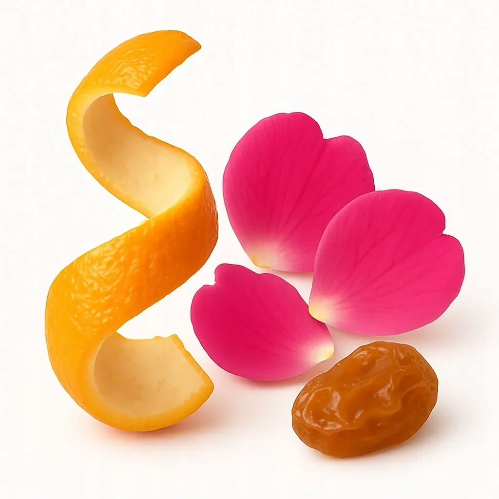 Hibiskus z dodatkiem pomarańczy, róży i rodzynki 50 g - Owocowa Kraina