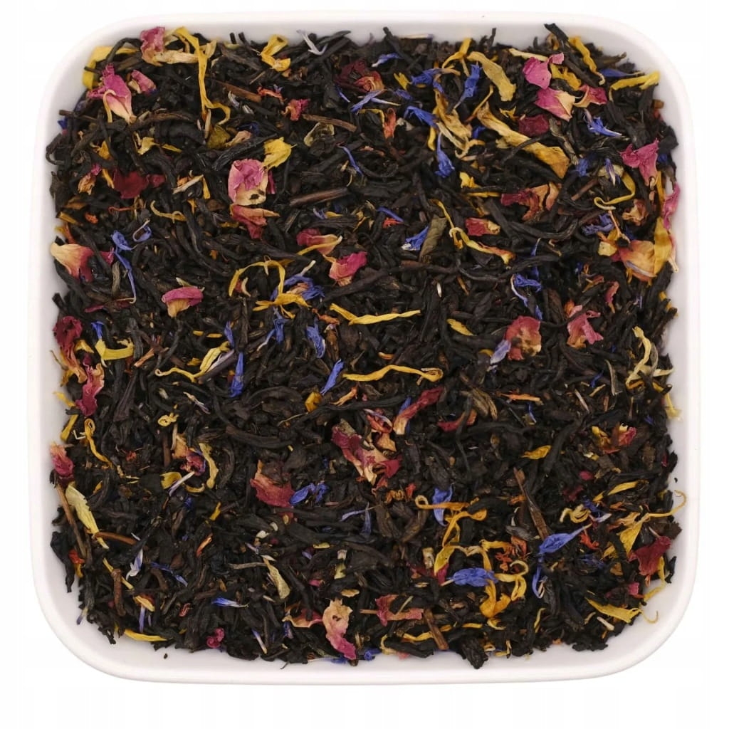 Czarna herbata liściasta z różą, nagietkiem i szafranem 50 g - Rainbow Earl Grey