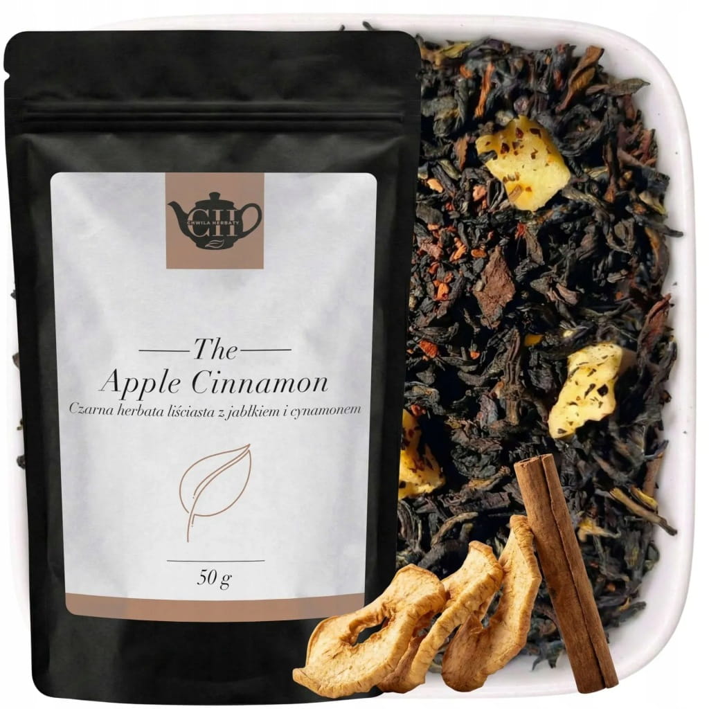 Czarna herbata liściasta z jabłkiem i cynamonem 50 g - Apple Cinnamon