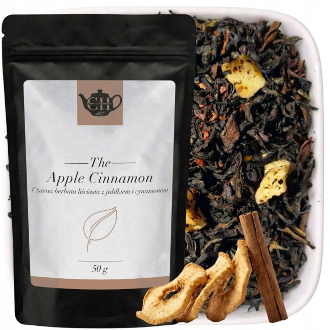 Czarna herbata liściasta z jabłkiem i cynamonem 50 g - Apple Cinnamon