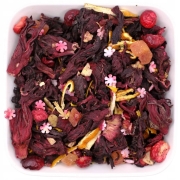 Owocowy hibiskus z jabłkiem, cynamonem, migdałem, żurawiną i papają 50 g - Snow White