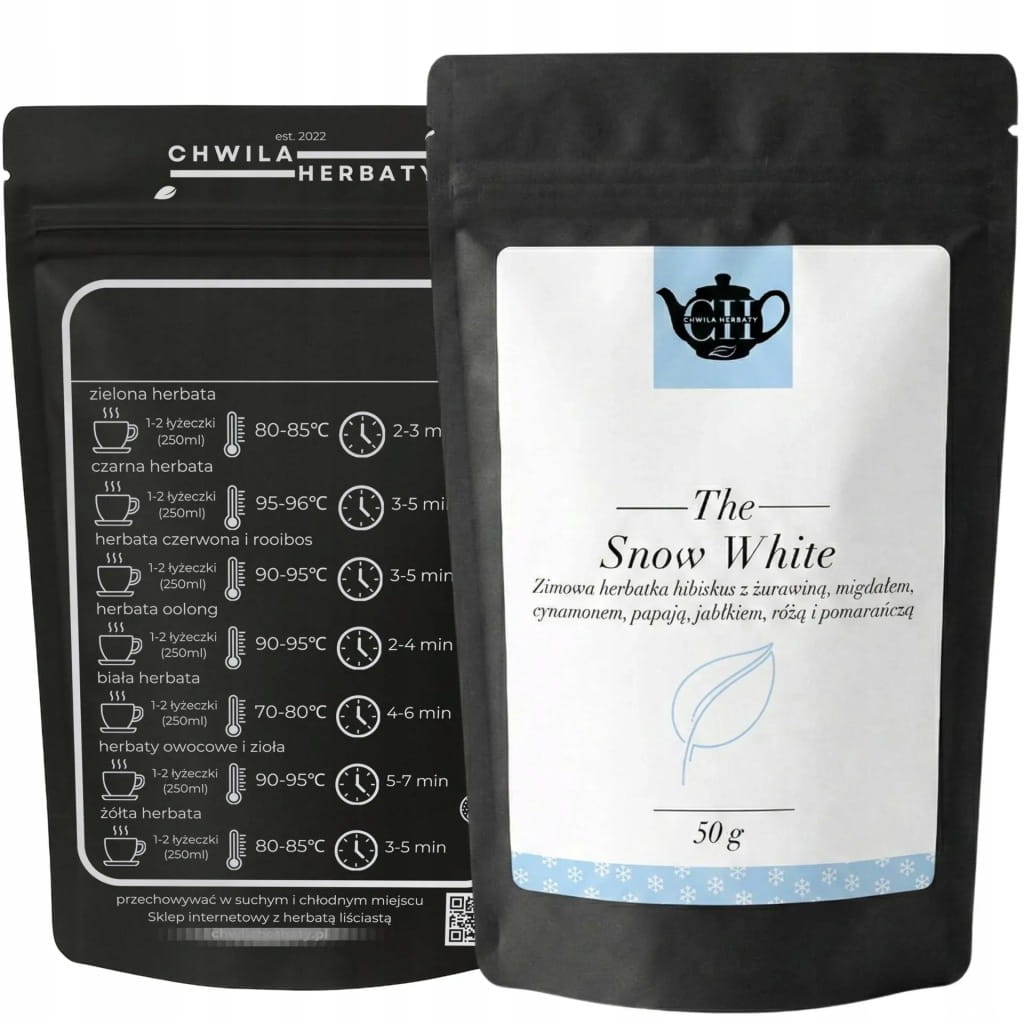Owocowy hibiskus z jabłkiem, cynamonem, migdałem, żurawiną i papają 50 g - Snow White