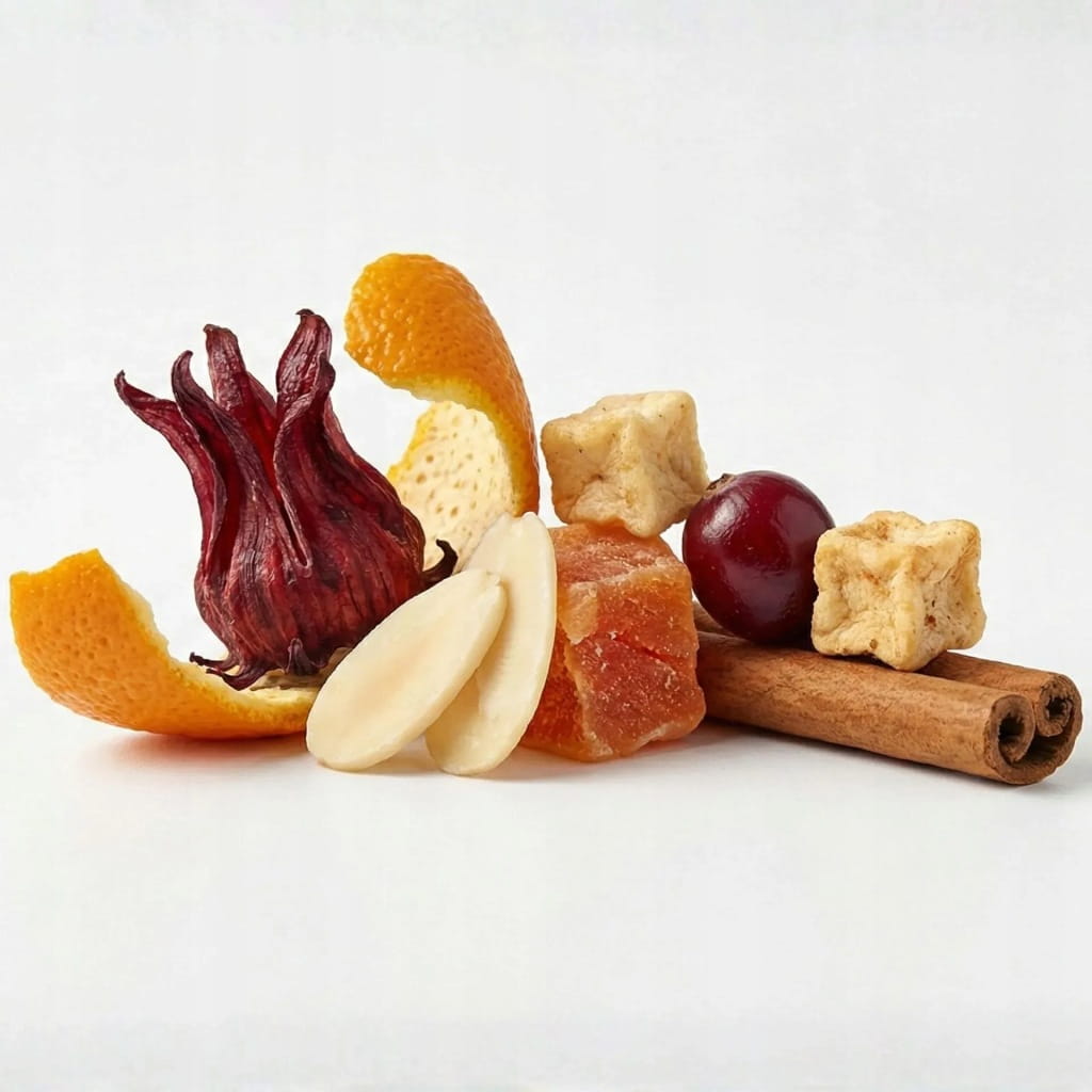 Owocowy hibiskus z jabłkiem, cynamonem, migdałem, żurawiną i papają 50 g - Snow White