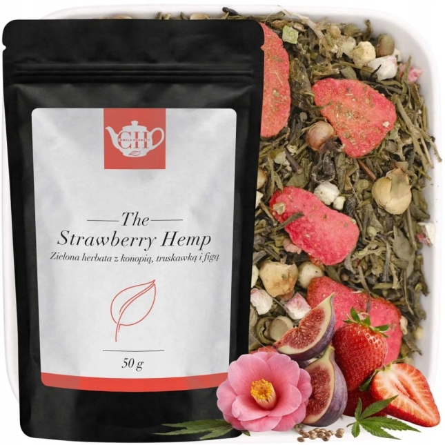 Herbata konopna z truskawką i figą 50 g - Strawberry Hemp