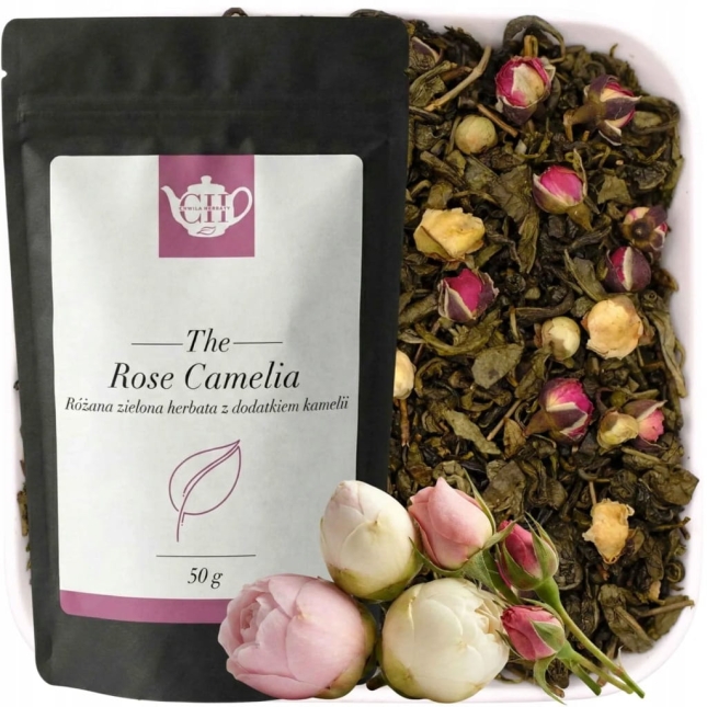 Różana zielona herbata liściasta z dodatkiem kamelii 50 g - Rose Camelia