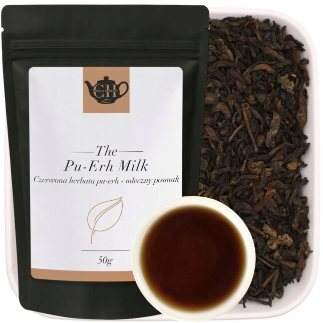Czerwona herbata liściasta  z mlecznym aromatem 50 g - Pu Erh Milk