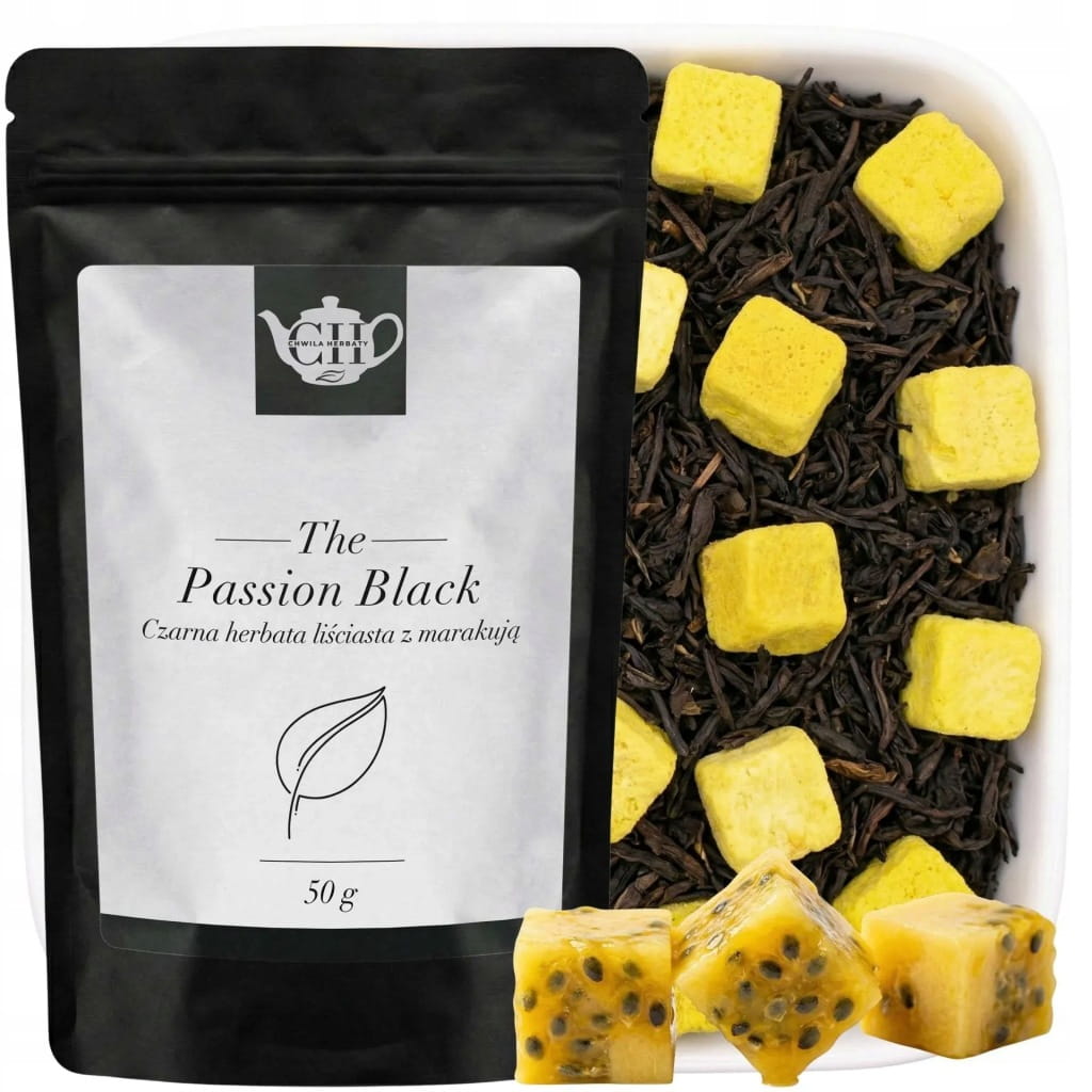 Czarna herbata liściasta aromatyzowana z marakują 50 g - Passion Black