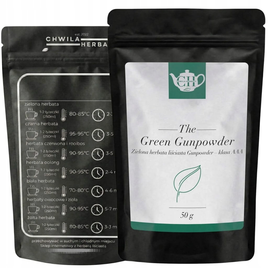 Chińska zielona herbata liściasta Gunpowder AAA 50 g