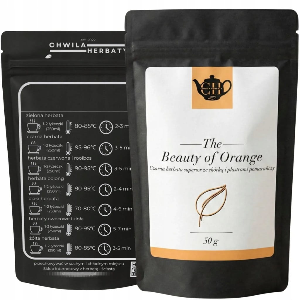 Czarna herbata liściasta z owocem pomarańczy i nagietkiem 50 g - Beauty of Orange