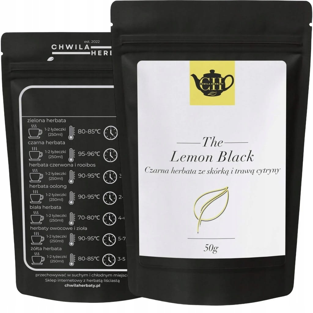 Chińska czarna herbata liściasta ze skórką i trawą cytrynową 50 g - Lemon Black