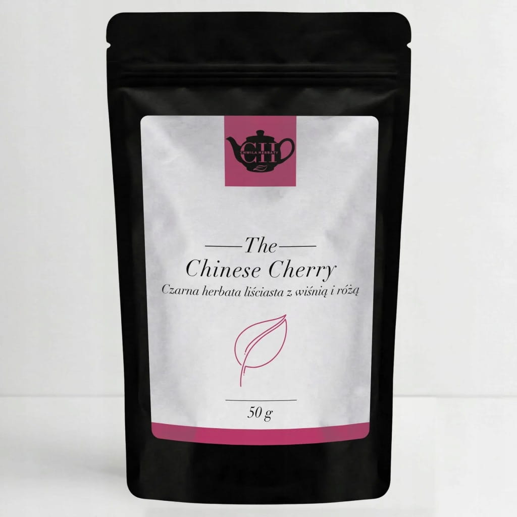 Czarna herbata liściasta z wiśnią i różą 50 g - Chinese Cherry
