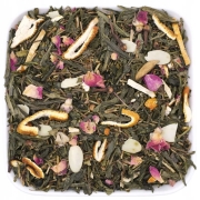 Japońska zielona herbata Sencha z migdałem, goździkiem, pomarańczą i różą 50 g - Christmas Story