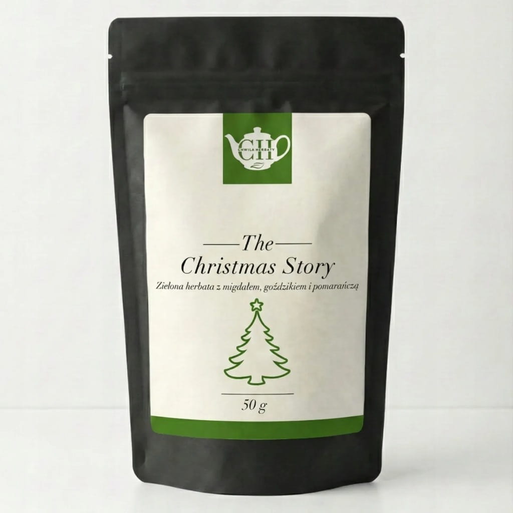 Japońska zielona herbata Sencha z migdałem, goździkiem, pomarańczą i różą 50 g - Christmas Story