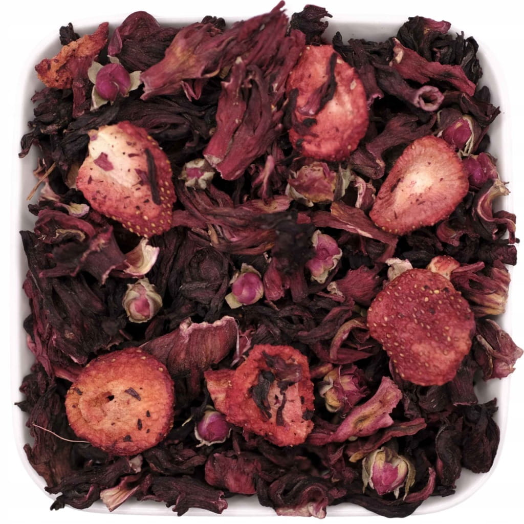 Owocowy hibiskus z truskawką i różą 50 g - Strawberry delight