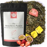 Japońska zielona herbata Sencha z truskawką i marakują 50 g - Strawberry Passion