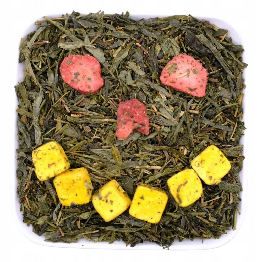 Japońska zielona herbata Sencha z truskawką i marakują 50 g - Strawberry Passion