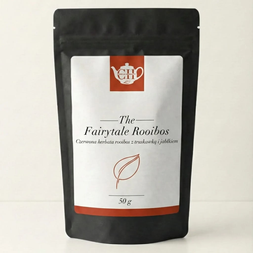 Czerwonokrzew afrykański z jabłkiem i truskawką 50 g - Fairytale Rooibos