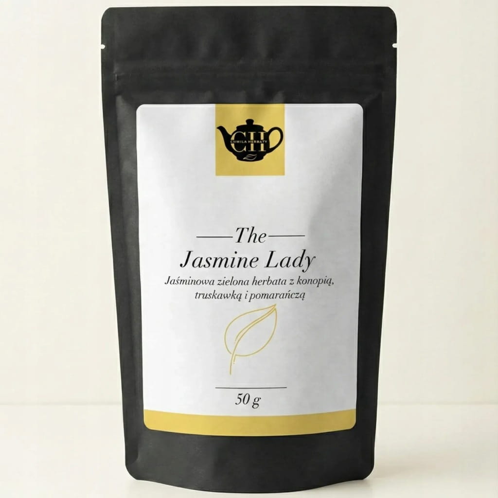 Herbata konopna z jaśminem, truskawką i pomarańczą 50 g - Jasmine Lady