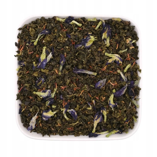 Zielona liściasta herbata ulung z klitorią i szafranem 50 g - Rainbow Oolong