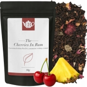 Czerwona herbata pu-erh z ananasem i wiśnią w rumie 50 g - Cherries in Rum